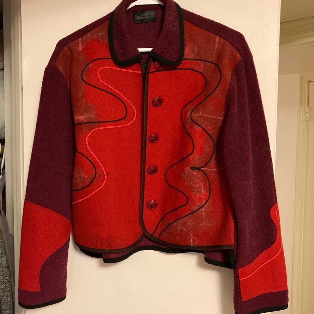 Alissa Size XS Fleece Wool Jacket. Made in the US